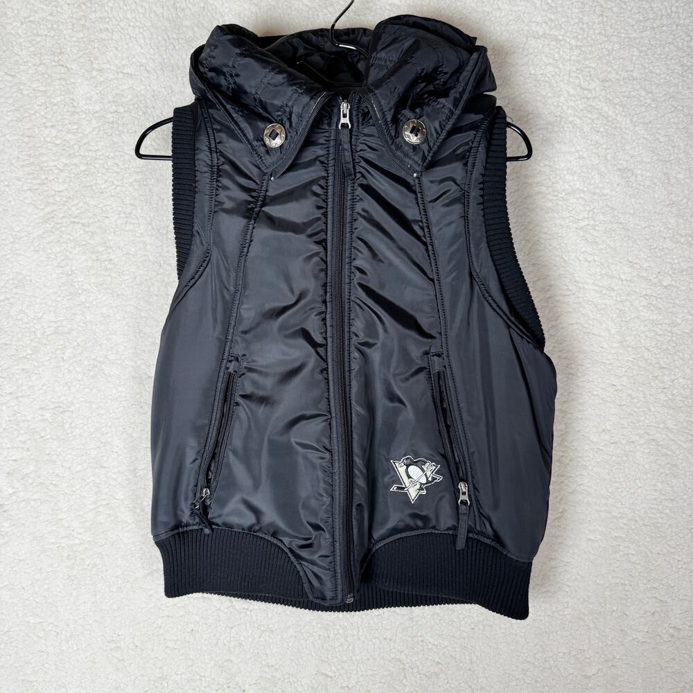 Pittsburgh Penguins NHL Vest GIII Carl Banks Womens Large Puffer Sporty - Picture 3 of 6